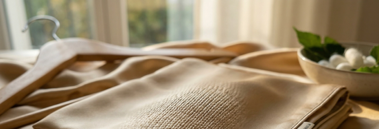 Gros plan macro texture soie de mûrier 22 mommes haute densité grade 6A