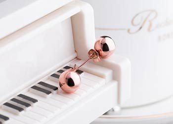 boucles d'oreilles or rose pas cher