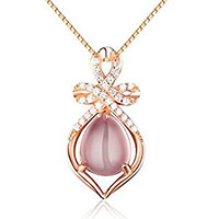 pendentif or rose glamour